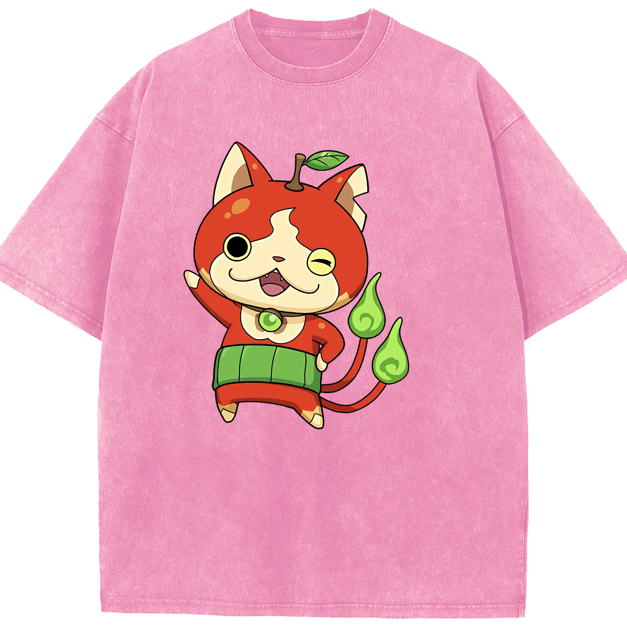 （画像用） 妖怪ウォッチ Yo-kai Watch 綿100% ヴィンテージ風 半袖Tシャツ（フロントプリント）